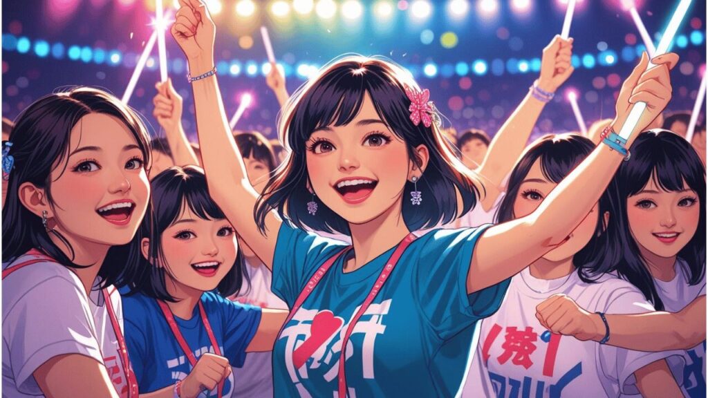 女性が推し活をしている様子